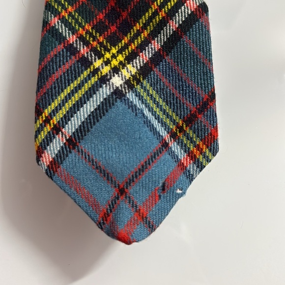 Vintage Tartan Plaid Wool Necktie Anderson - Picture 3 of 3